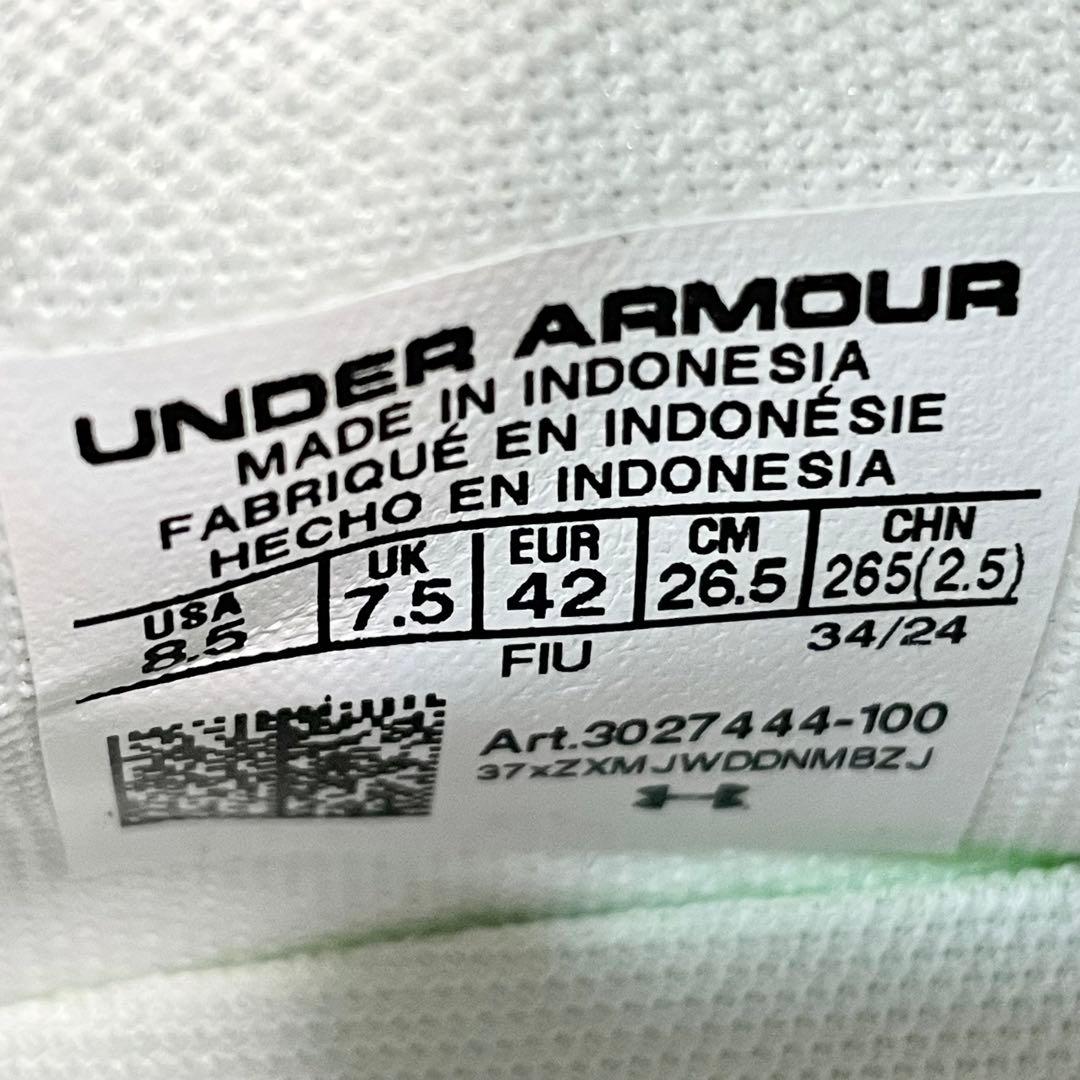 アンダーアーマー 野球 スパイク 26.5cm メンズ 白 ホワイト 新品