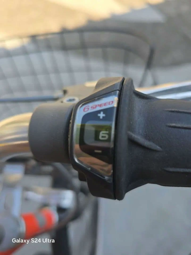 オレンジ シティサイクル 前面バスケット付き　引取限定のみ