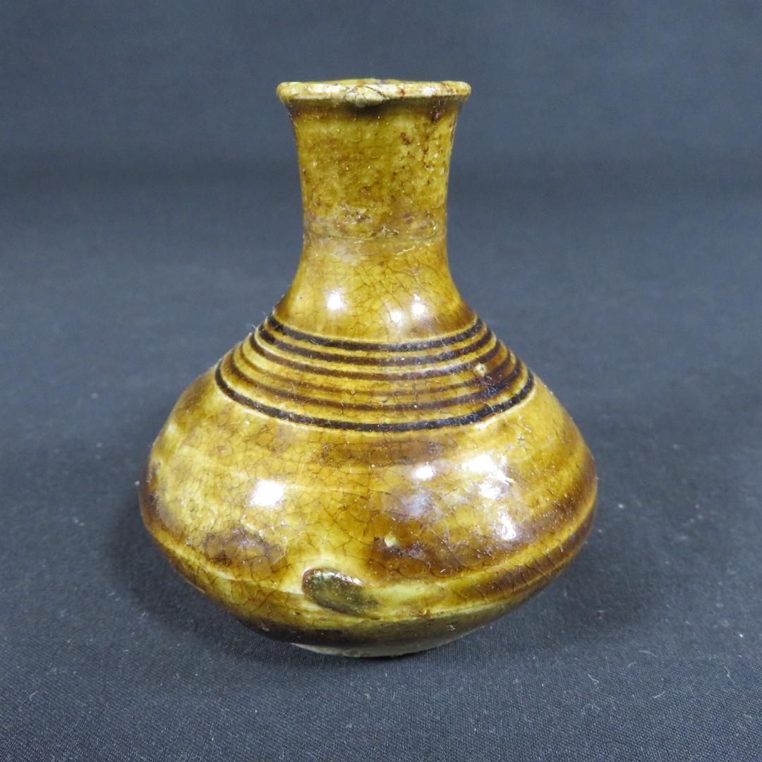 花瓶 一輪挿し 花器 木箱 飴釉 骨董品 希少品