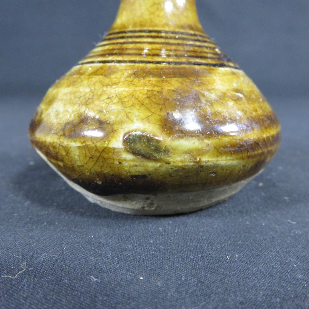 花瓶 一輪挿し 花器 木箱 飴釉 骨董品 希少品
