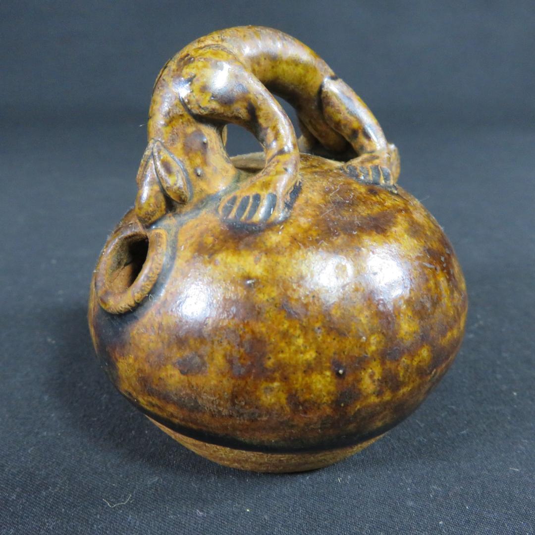 花瓶 一輪挿し 花器 木箱 飴釉 骨董品 希少品