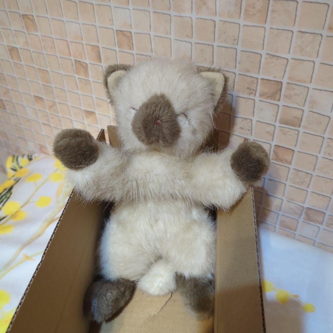 Monseuil・シャム猫ぬいぐるみ・くたくたシリーズ・おねんねタイプ・レトロ
