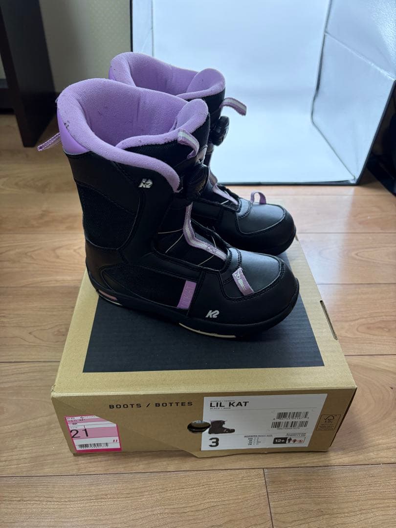 スノボブーツ　K2 LIL KAT ブラック/パープル 21センチ　女の子