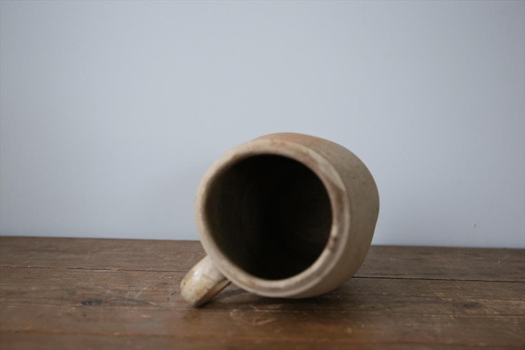 フランスアンティーク陶器ボトル/土器/花瓶/花器フラワーべース(92-149-2