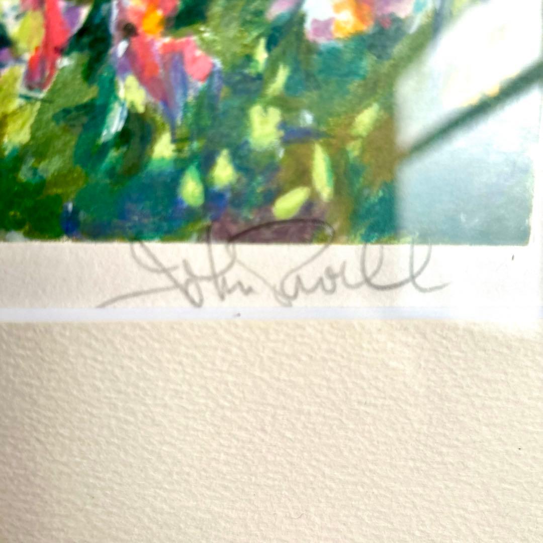 ジョン・パウエル　John Powell 花と垣根　シルクスクリーン　版画