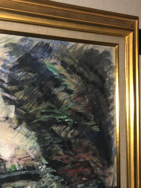 墨彩画　額入り　近江八幡・八幡堀