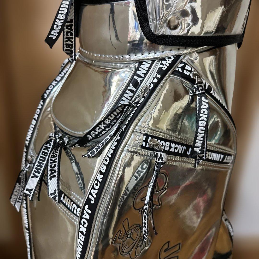 JACKBUNNY ドラえもん　シルバー キャディバッグ　エナメル