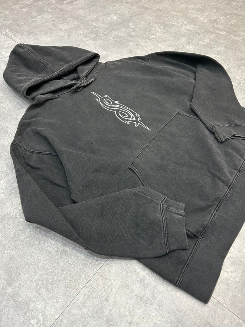 00s Slip Knot スリップノット パーカー フェード 両面プリント短丈
