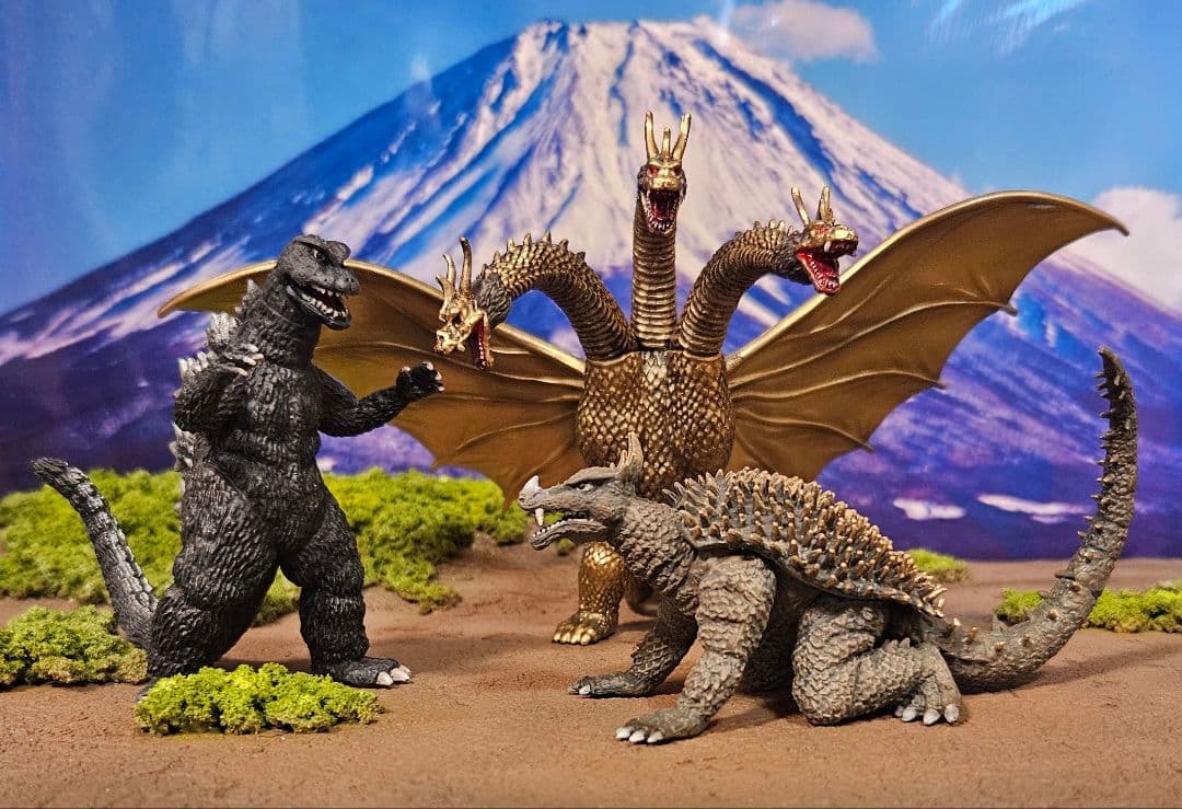 ゴジラ怪獣ソフビ　HG怪獣総進撃　リペイント完成品