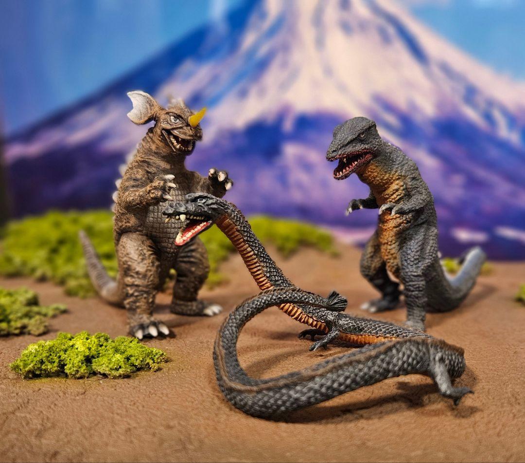 ゴジラ怪獣ソフビ　HG怪獣総進撃　リペイント完成品