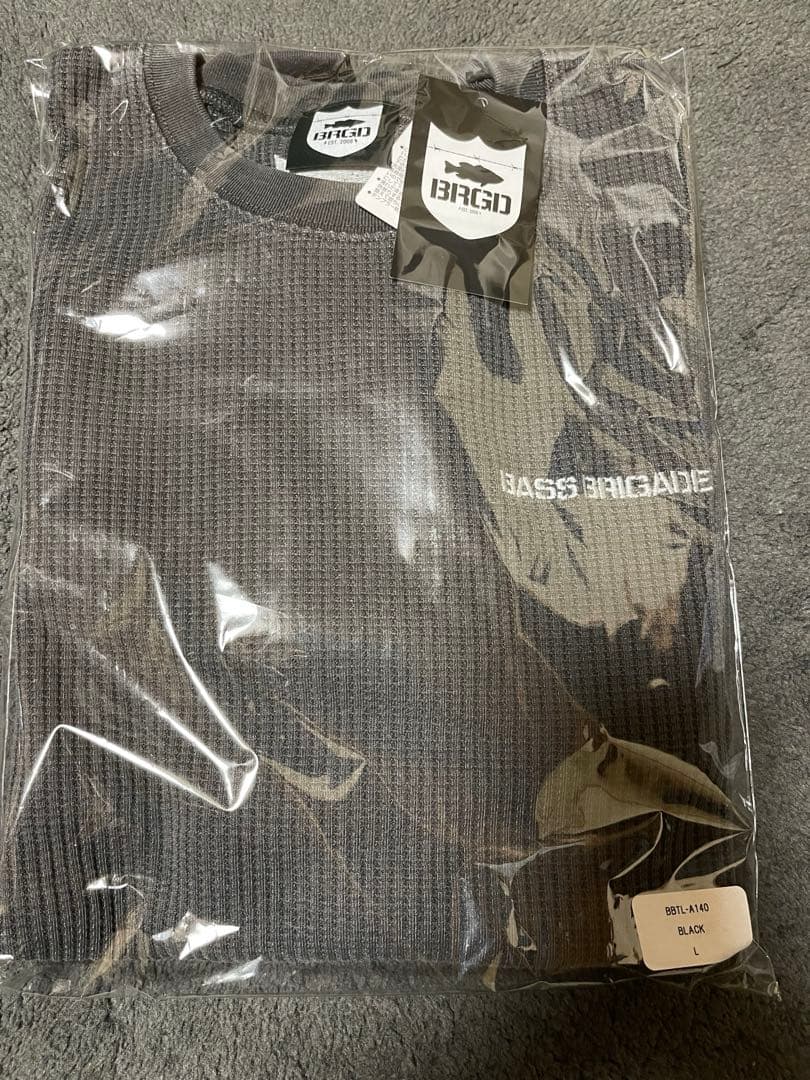 BASS BRIGADEサーマルロングTシャツLサイズ★ブラック★バスブリゲード