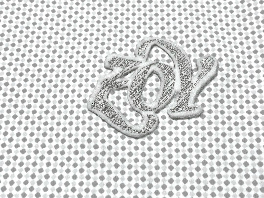 未使用 ゾーイ ZOY モックネック 長袖シャツ 3/LLドット総柄ゴルフウェア