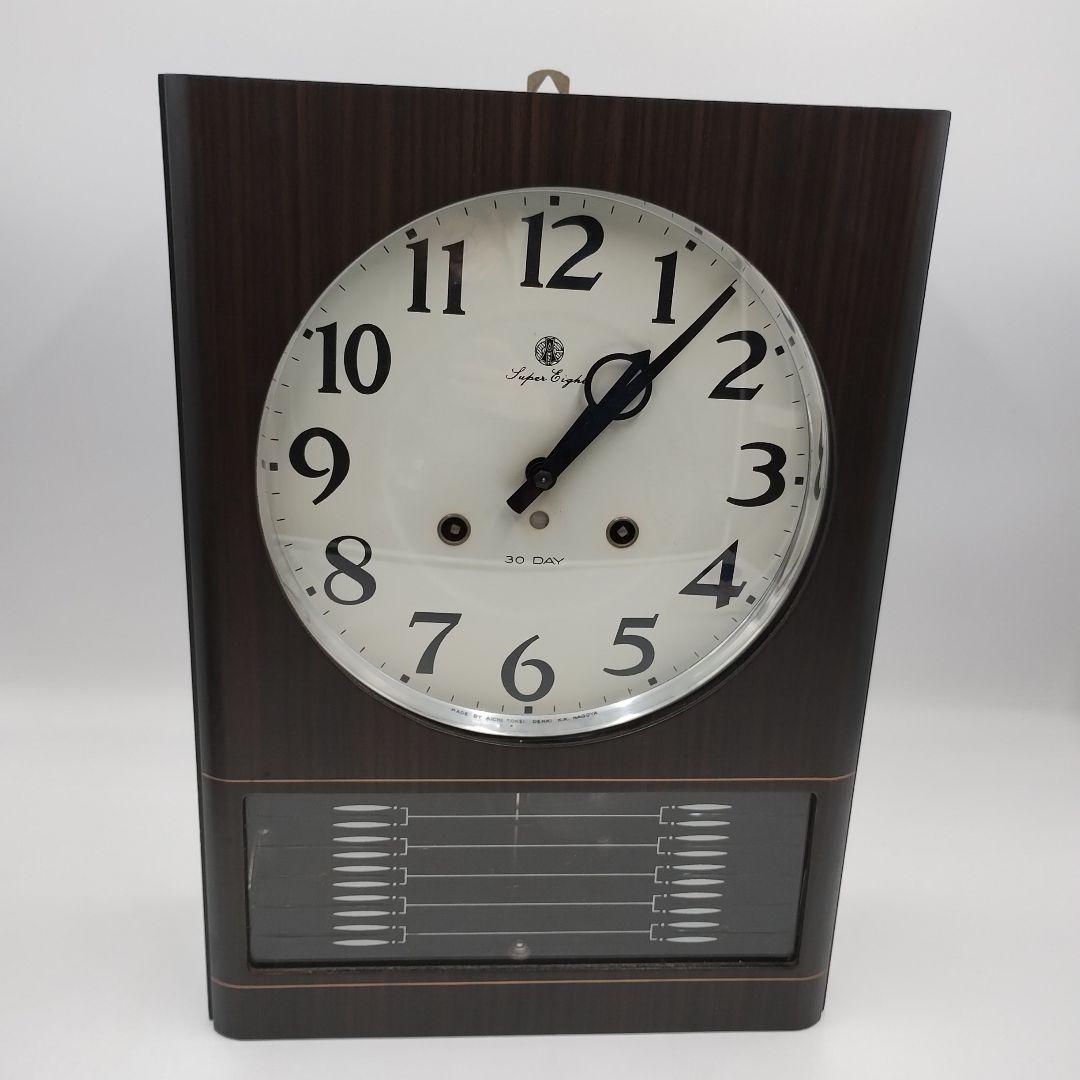 h【稼働品】 愛知時計 SUPER EIGHT 30day 振り子時計　ゼンマイ