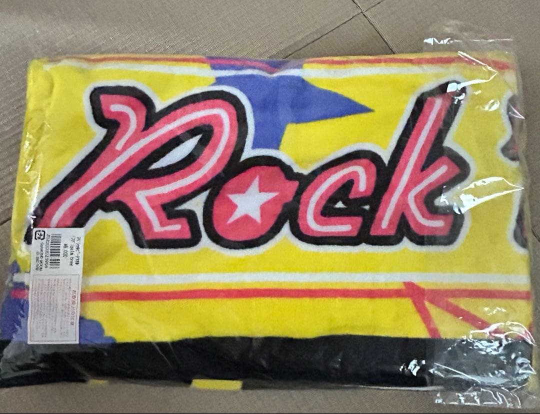希少　新品　矢沢永吉　スペシャルビーチタオル　イエロー　ロゴ　タオル　フデ