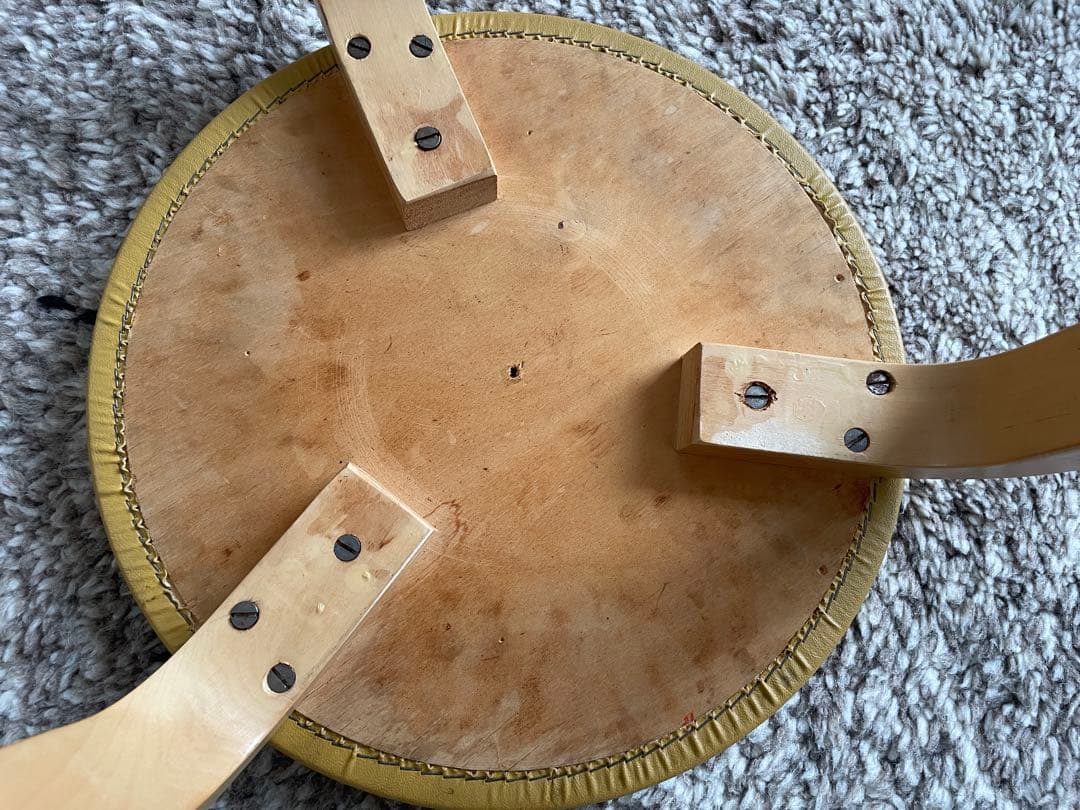 ヴィンテージ　アアルト　スツール　オリジナル　イエロー　artek 北欧