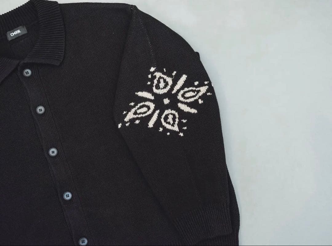 ミュージシャン CHRONOIZM COLLARED CARDIGAN <BLACK> XXL