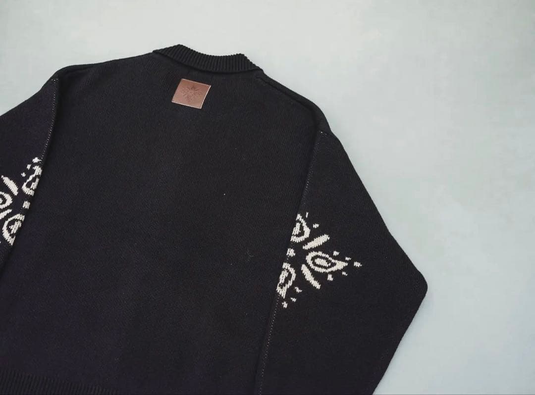 ミュージシャン CHRONOIZM COLLARED CARDIGAN <BLACK> XXL