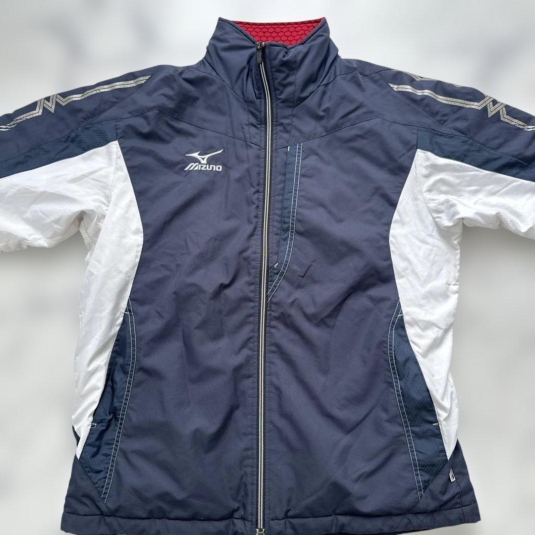 Mizuno ウィンドブレーカーセット 厚手　　ネイビー/白