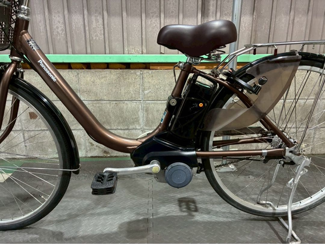 №8634電動自転車パナソニック ビビDX 26インチ　ブラウン