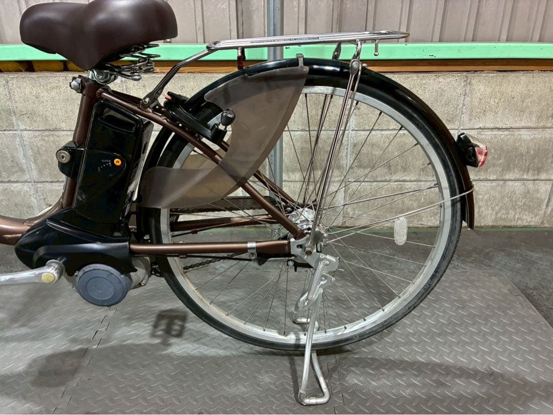 №8634電動自転車パナソニック ビビDX 26インチ　ブラウン
