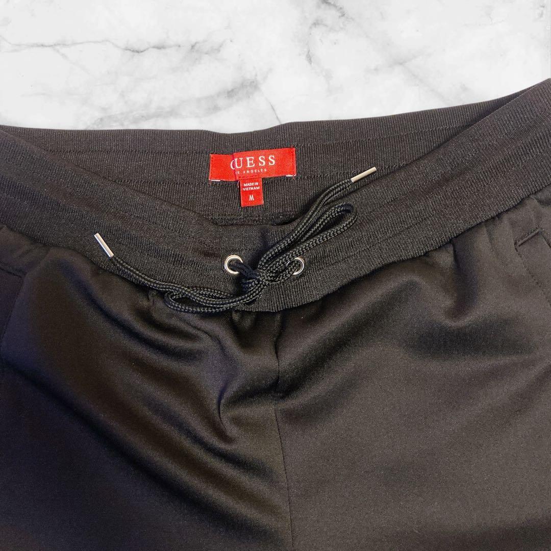 GUESS セットアップ M/L 黒 サイドライン ジャージ上下