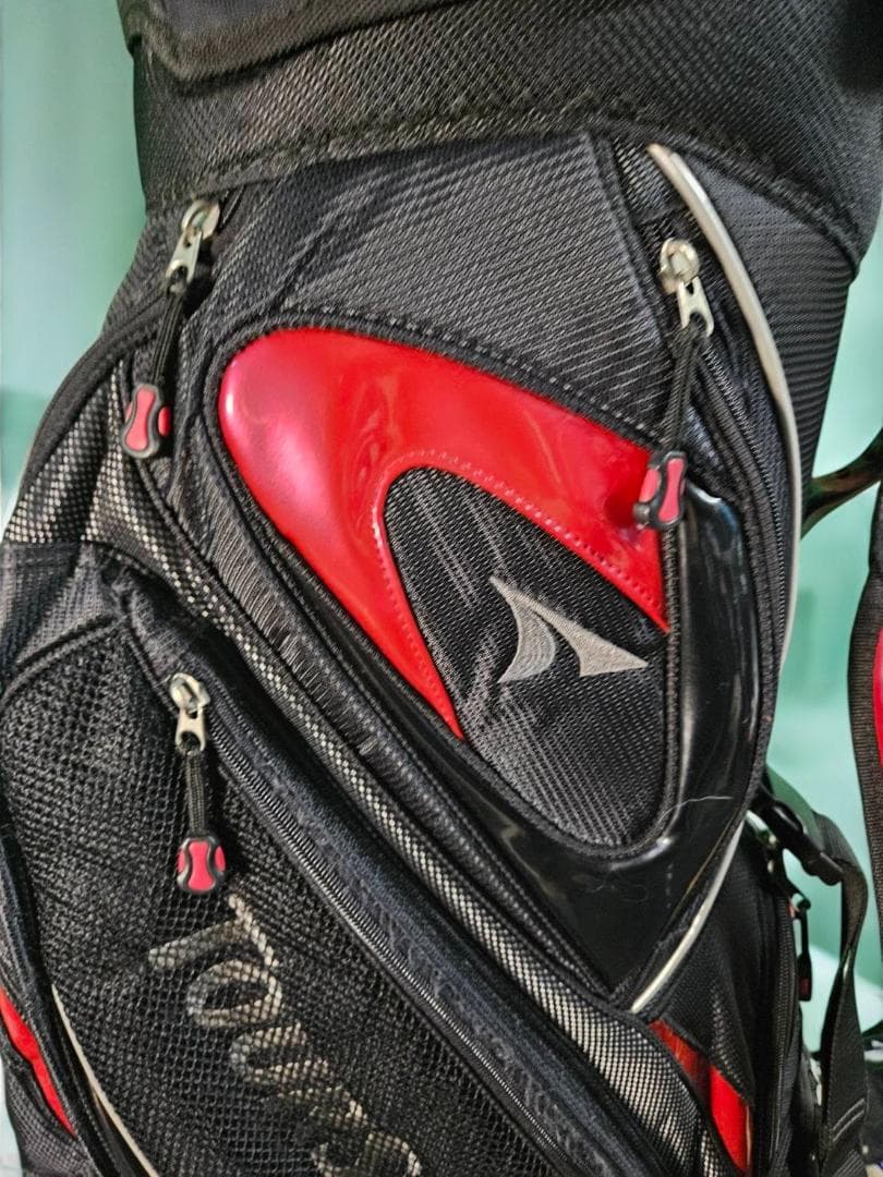 送料無料/美品　TourStage キャディバッグ BLACKｘRED
