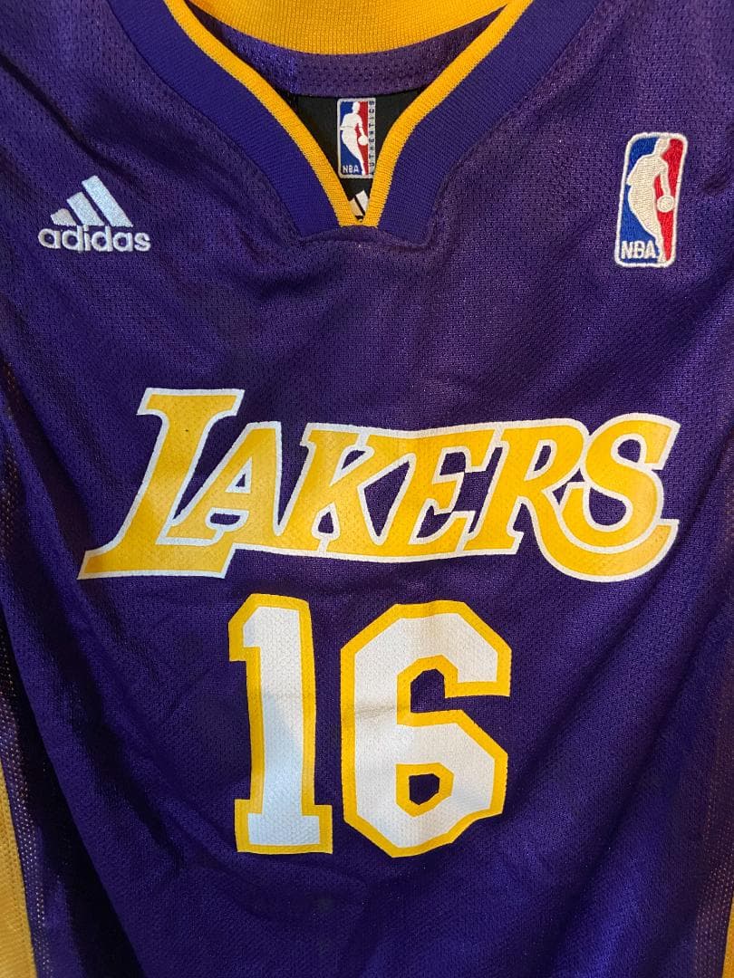 Adidas Lakers PAU GASOL ユニフォーム M