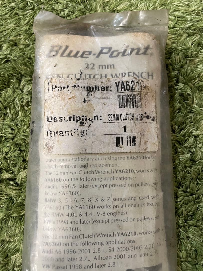 ●当時物●YA6210 Snap-on ブルーポイント レンチ 32mm