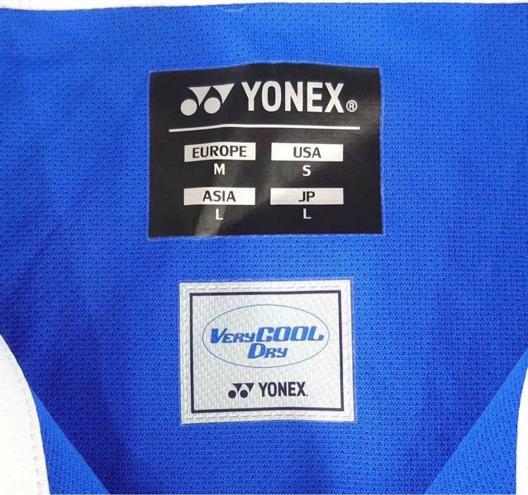 YONEX テニス ポロシャツ 青 75周年 L