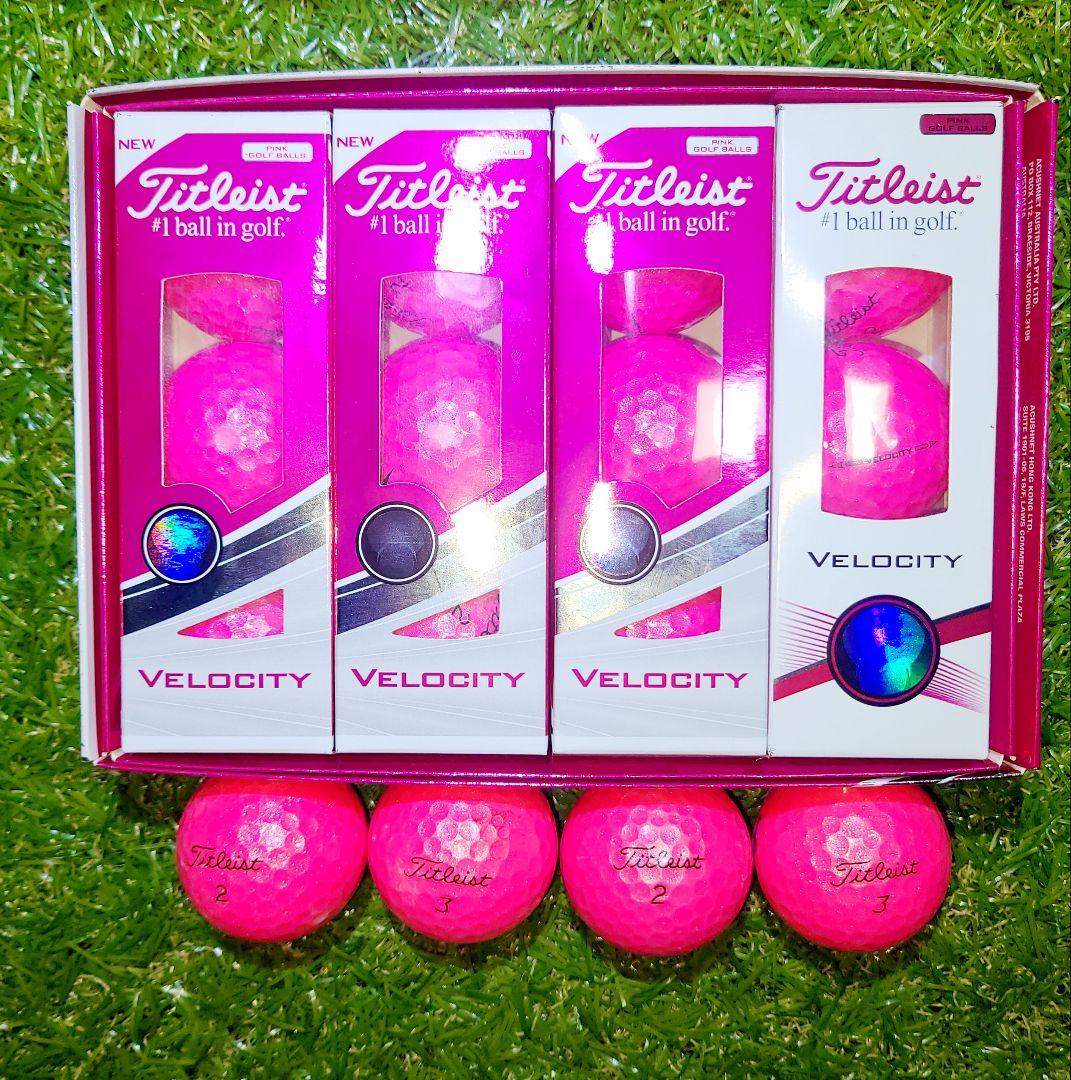 タイトリスト　VELOCITY 希少ピンク　未使用球1ダース　計16球