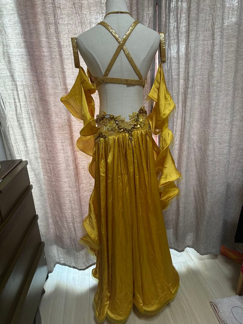 <春節祭>波　オーダー豪華衣装　新品　ベリーダンス　4点セット
