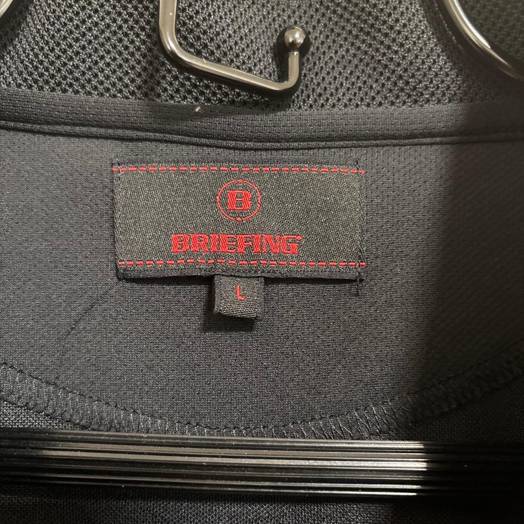 【美品】BRIEFING GOLF 半袖ポロシャツ ブラック カモフラ L