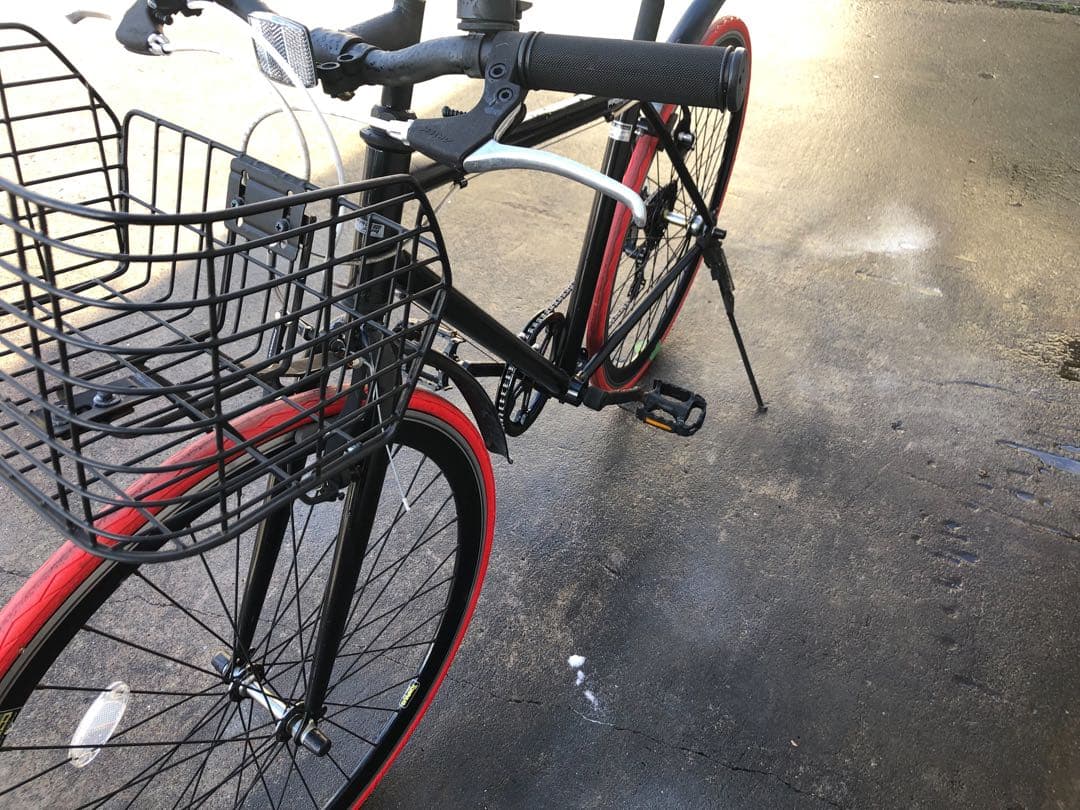 FREE AIR自転車クロスバイクシマノ式外装6段変速ブラックボディー