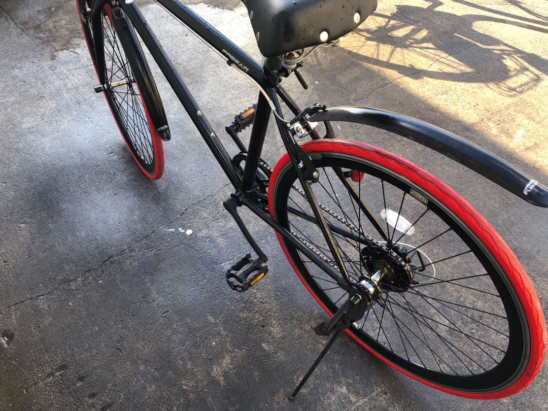 FREE AIR自転車クロスバイクシマノ式外装6段変速ブラックボディー