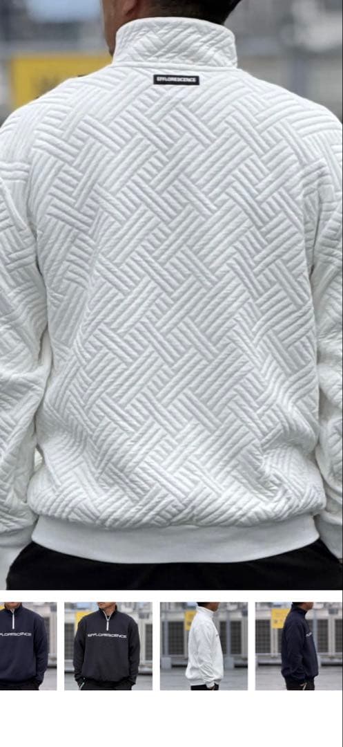 【EFFLORESCENCE】QUILTING HALF ZIP ホワイト