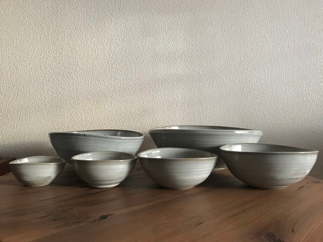湯布院　入れ子　ボウル　椀　茶碗　祥納蘊窯　小鉢　中鉢　大鉢　セット