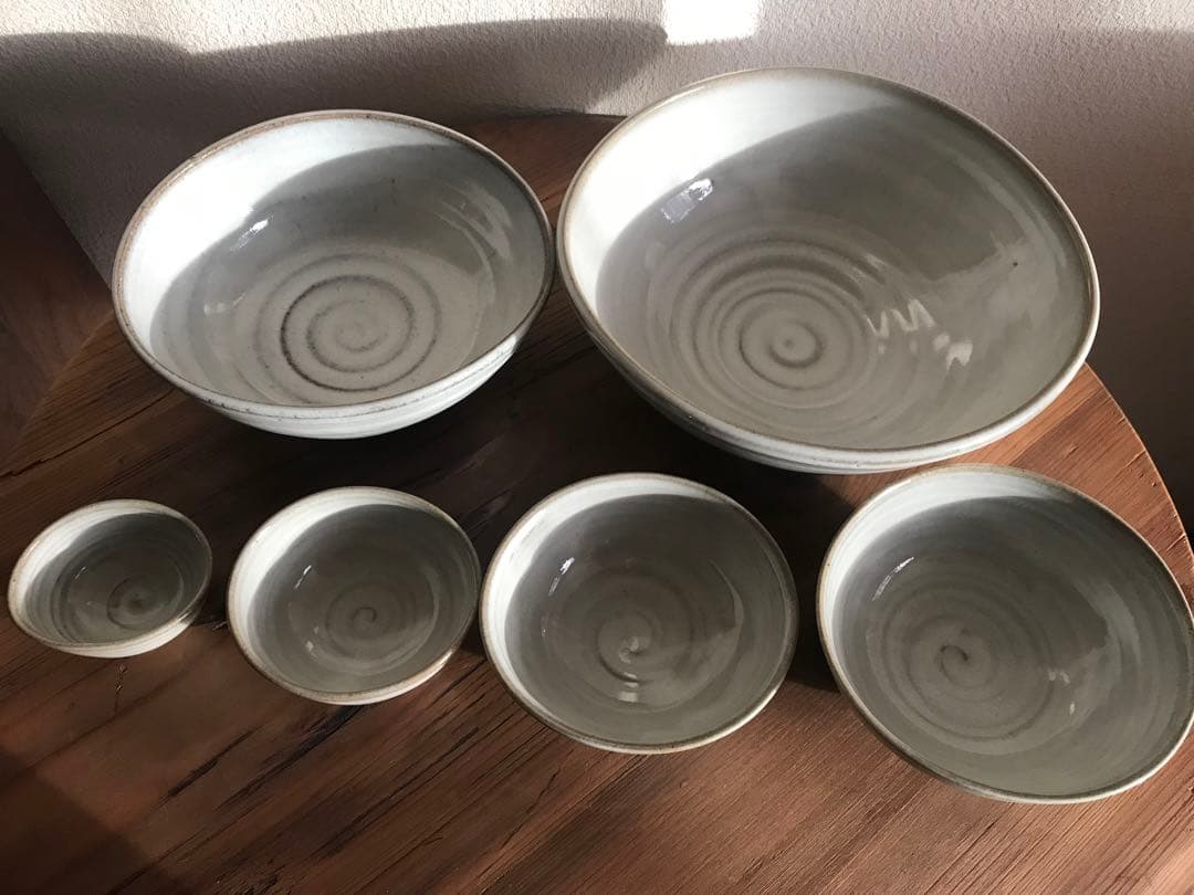 湯布院　入れ子　ボウル　椀　茶碗　祥納蘊窯　小鉢　中鉢　大鉢　セット