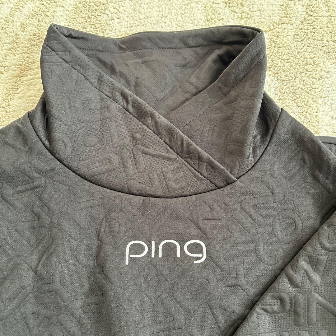 【PING】ピンMr.PING アルファベットシャドー柄 長袖トレーナー