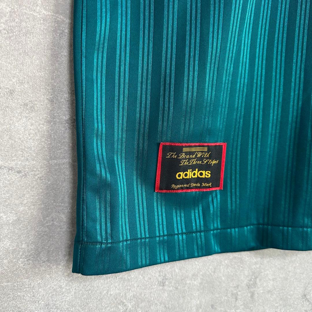 90s adidas BBV サッカーシャツ ティール　メンズ　L相当