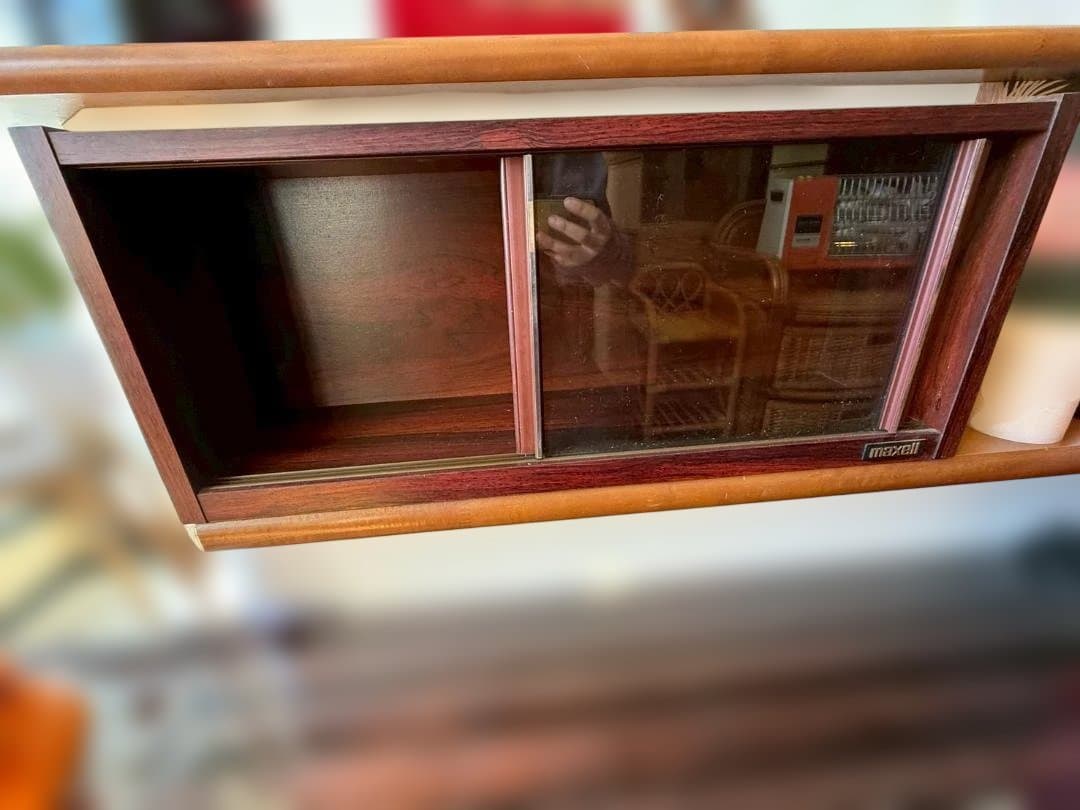 maxell　ガラスコレクションケース　ディスプレイケース 横型 昭和レトロ
