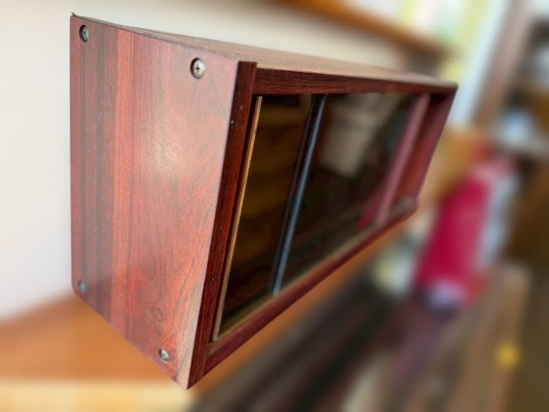 maxell　ガラスコレクションケース　ディスプレイケース 横型 昭和レトロ