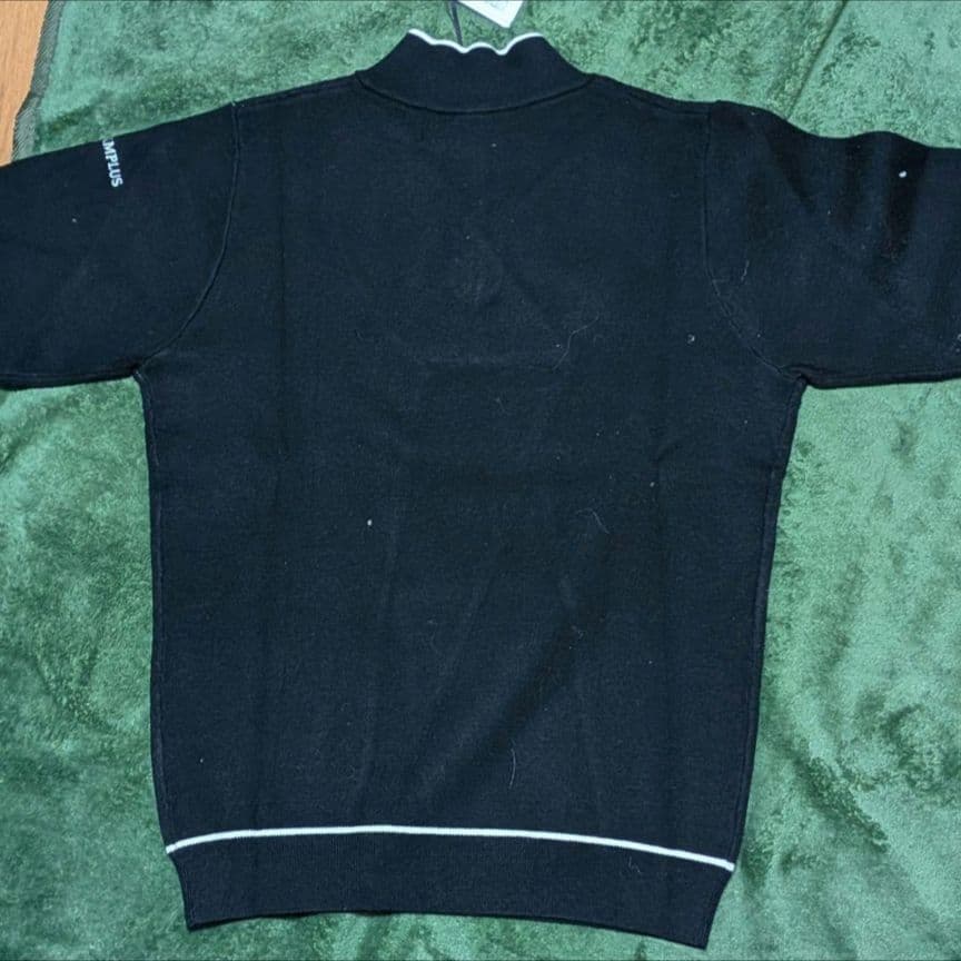 【新品】LUXEAKMPLUS ハーフジップモックネックニット Lサイズ