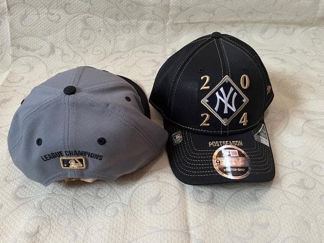 NYヤンキース2024ポストシーズン2回優勝時選手着用９シリーズ2組限定CAP