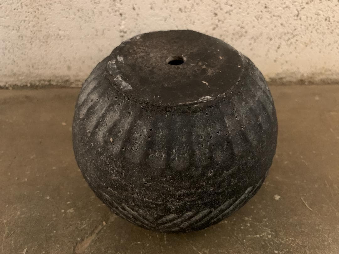 【新品】4個　陶器 しのぎ プランターポット　北欧 ボヘミアン アジア アフリカ