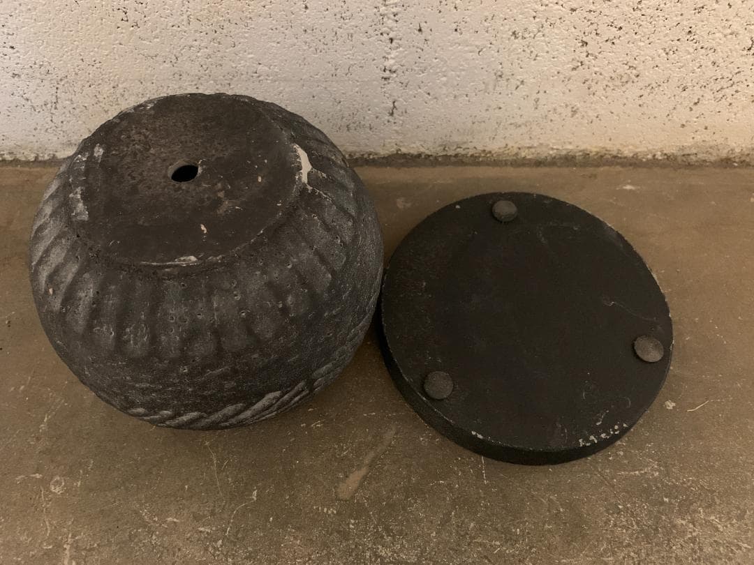 【新品】4個　陶器 しのぎ プランターポット　北欧 ボヘミアン アジア アフリカ