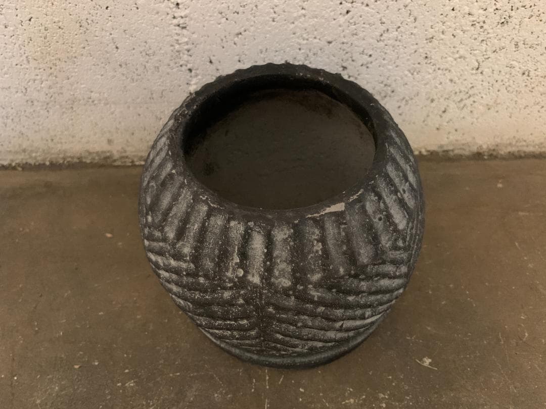 【新品】4個　陶器 しのぎ プランターポット　北欧 ボヘミアン アジア アフリカ