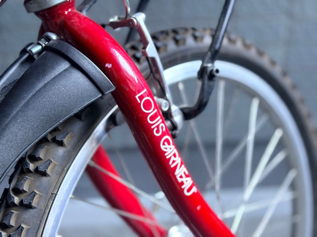 LOUIS GARNEAU 赤いキッズ自転車 前カゴ付き ※値下げしました。