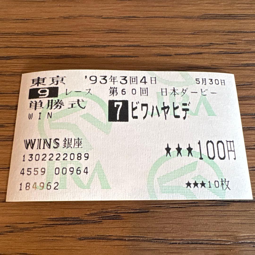 ダービー　ウイニングチケット　単勝　ビワハヤヒデ　ナリタタイシン　ウマ娘