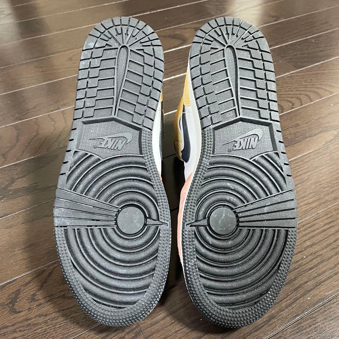 美品 Nike GS エアジョーダン1 Mid Flight Club 25cm