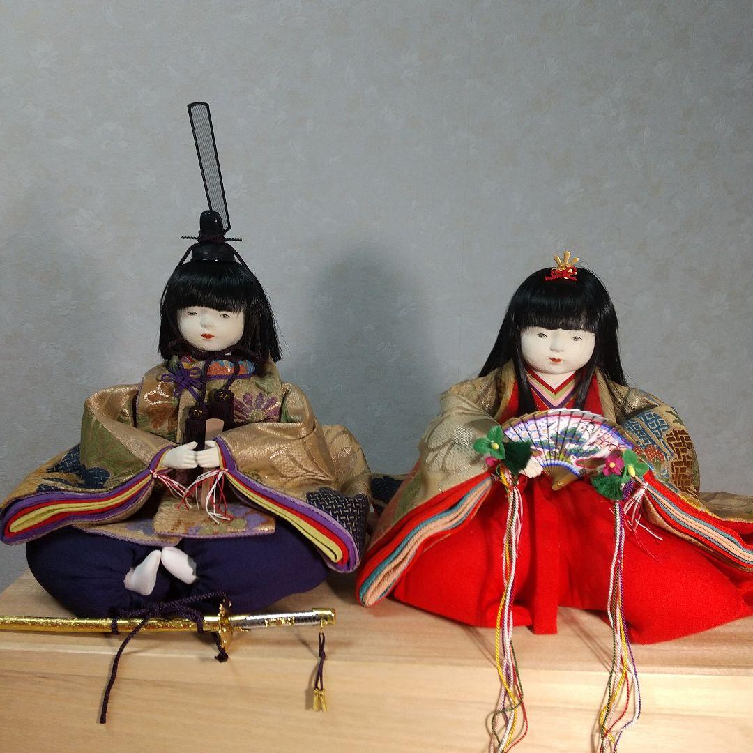 雛人形 雛祭り ハンドメイド 手作り 一点物 市松人形 古布 縮緬